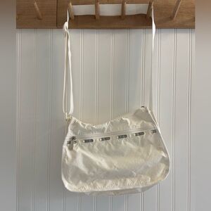 LeSportSac Classic Hobo Crossbody White Handbag Purse Adjustable Strap